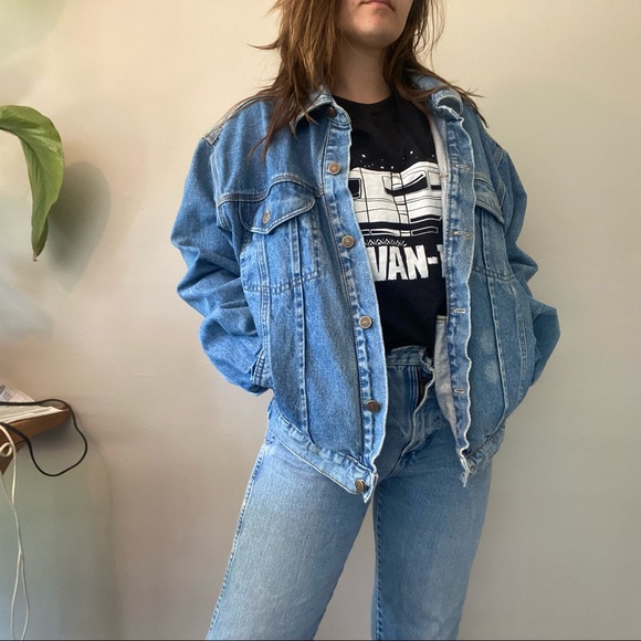 VINTAGE mens size small jean jacket - Picture 2 of 5